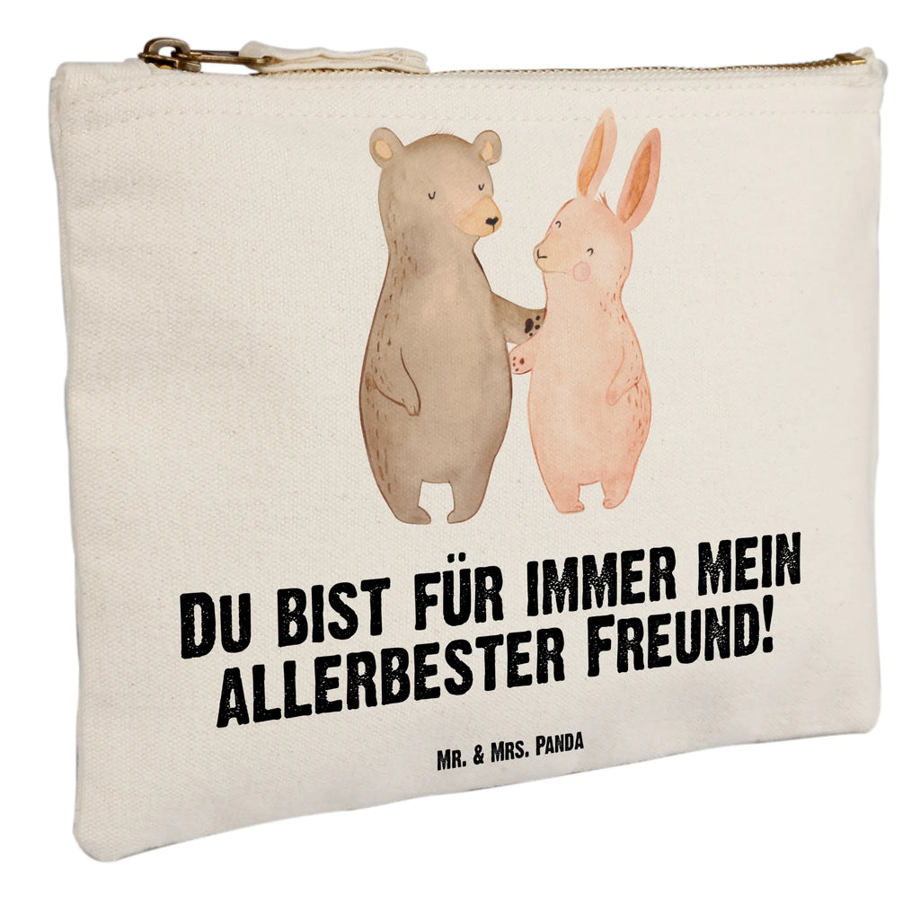 Make-up bag bear and rabbit Embrace Schminktäschchen, Schminkbeutel, utensilientasche, Kosmetikbeutel, aufbewahrungstasche, Stiftemäppchen, Federmappe, Kulturbeutel, aufbewahrungsbeutel, beauty case, Etui, Kosmetiktasche, Waschbeutel, pinsel tasche, Kulturtasche, kosmetiktäschchen, Mäppchen, pencil case, toiletry bag, beauty tasche, Schminktasche, Waschtasche, Schlampermäppchen, Freundin, Liebe, Ehefrau, Ehemann, Partner, Verlobung, Freund, Jahrestag, Hocheitstag, Heiratsantrag, Liebesgeschenk, Heiraten, Bester Freund, Best Friends, Bär, Bärchen, Freunde, Hase