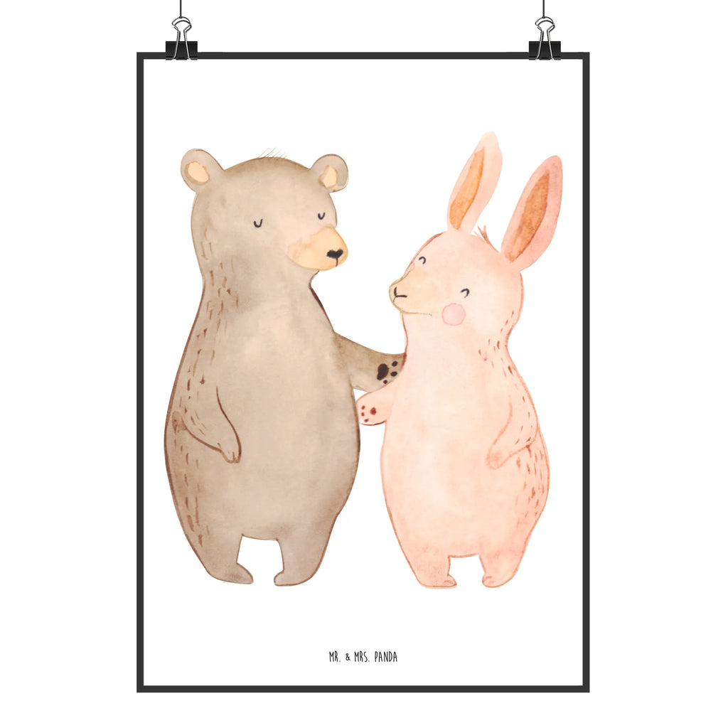 Poster Bär Hase Umarmen wanddeko, Bild, kunstdruck poster, Deko Bild, kunstposter, Wandbild, Posterdruck, Wandschmuck, Plakat, Wanddekoration, Wandposter, Bild für Wand, wanddruck, Wanddeko Bild, Poster, Mr. & Mrs. Panda Poster, Kunstdruck, drucke, wandkunst, kunst für die wand, grafikposter, Designposter, Ehefrau, Freund, Verlobung, Ehemann, Liebesgeschenk, Freundin, Hocheitstag, Partner, Jahrestag, Liebe, Heiratsantrag, Heiraten, Best Friends, Freunde, Bär, Hase, Bester Freund, Bärchen