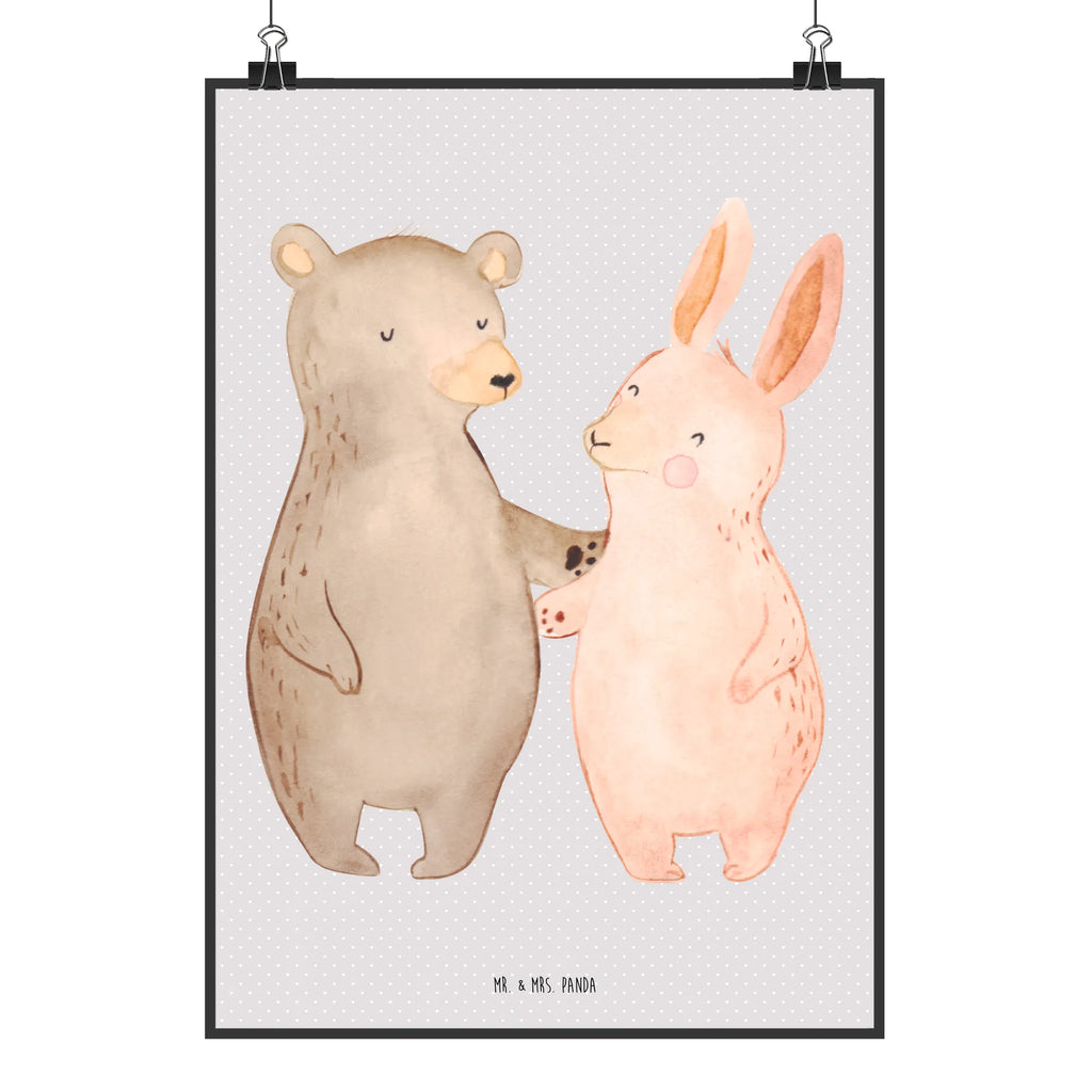 Poster Bär Hase Umarmen wanddeko, Bild, kunstdruck poster, Deko Bild, kunstposter, Wandbild, Posterdruck, Wandschmuck, Plakat, Wanddekoration, Wandposter, Bild für Wand, wanddruck, Wanddeko Bild, Poster, Mr. & Mrs. Panda Poster, Kunstdruck, drucke, wandkunst, kunst für die wand, grafikposter, Designposter, Ehefrau, Freund, Verlobung, Ehemann, Liebesgeschenk, Freundin, Hocheitstag, Partner, Jahrestag, Liebe, Heiratsantrag, Heiraten, Best Friends, Freunde, Bär, Hase, Bester Freund, Bärchen