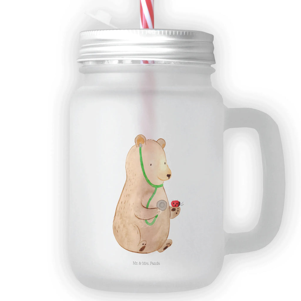 Mason jar drinking glass bear Physician Mason Jar, handle glass, glass, preserving glass, cocktail glass, drinking glass, summer glass, bear, teddy, teddy bear, cuddly toy, Professor, Bear, Doctor