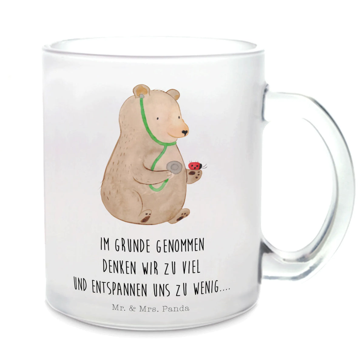 Teetasse Bär Arzt Häferl, Haferl, getränkebecher, Kakaotasse, Teetasse Glas, Teeglas, Teetasse, Glasbecher, Teetasse aus Glas, getränkeglas, glastasse, Glas Teebecher, Trinkglas, Henkeltasse, Motivtasse, Pott, Tee Tasse, Henkelbecher, Teddy, Bär, Teddybär, Doktorin, Ärztin, Professor, Arzt, Professorin, Doktor