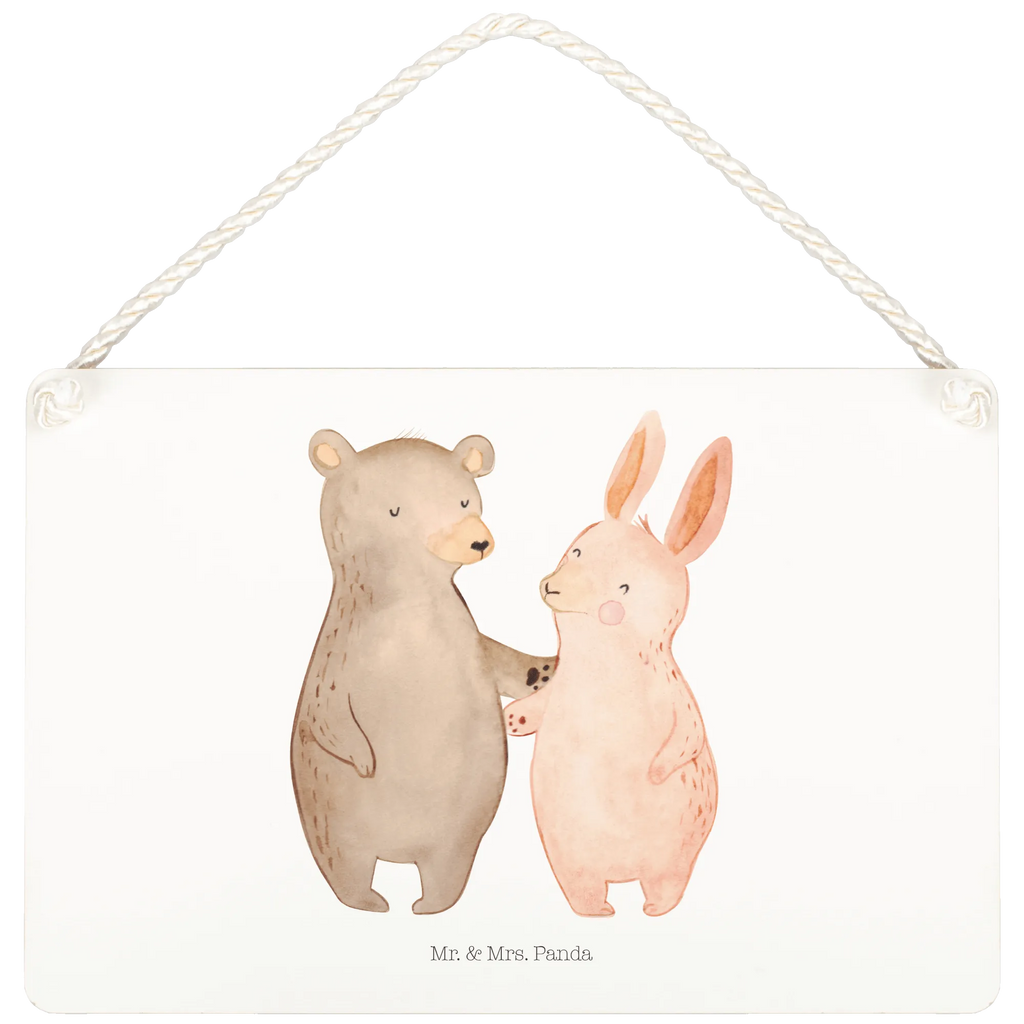 Decorative sign bear and rabbit Embrace Love, Loving, Two, Together, Marriage, Engagement, Proposal of marriage, Love gift, gift for her, gift for him, anniversary gift, friends, best friends, bear, best friend, rabbit