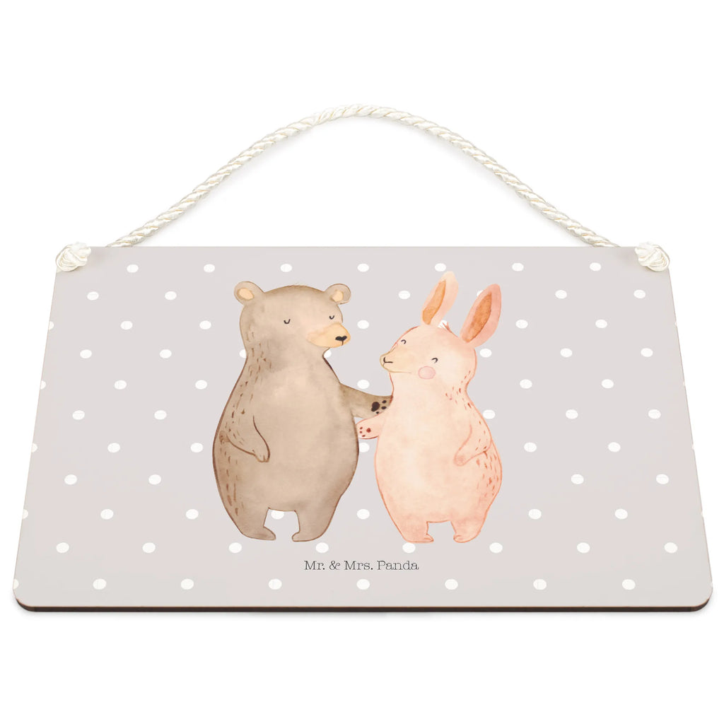 Decorative sign bear and rabbit Embrace Love, Loving, Two, Together, Marriage, Engagement, Proposal of marriage, Love gift, gift for her, gift for him, anniversary gift, friends, best friends, bear, best friend, rabbit