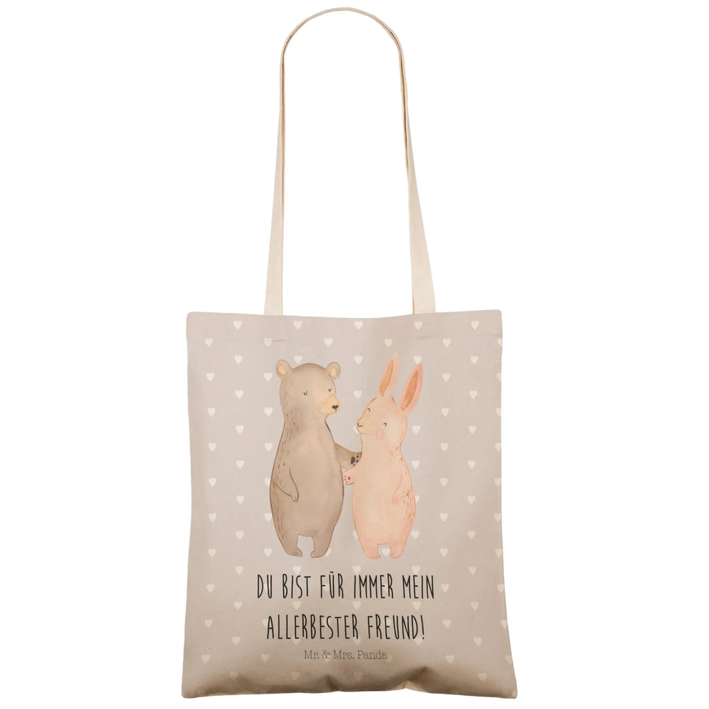 Shopping bag bear and rabbit Embrace cotton bag, shopper, bag, shoulder bag, pouch, Carrier bag, cloth bag, Love, Loving, Two, Together, Marriage, Engagement, Proposal of marriage, Love gift, gift for her, gift for him, anniversary gift, bear, best friends, best friend, friends, rabbit