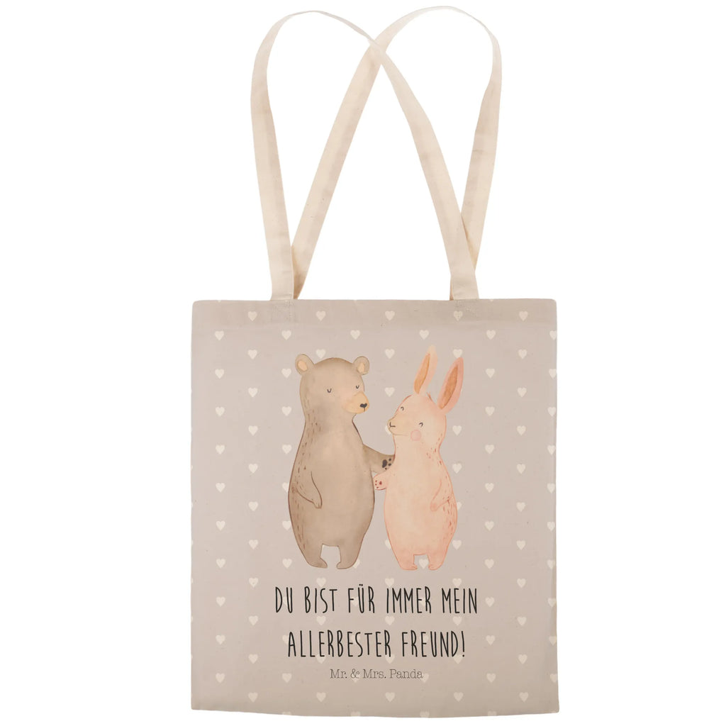 Shopping bag bear and rabbit Embrace cotton bag, shopper, bag, shoulder bag, pouch, Carrier bag, cloth bag, Love, Loving, Two, Together, Marriage, Engagement, Proposal of marriage, Love gift, gift for her, gift for him, anniversary gift, bear, best friends, best friend, friends, rabbit
