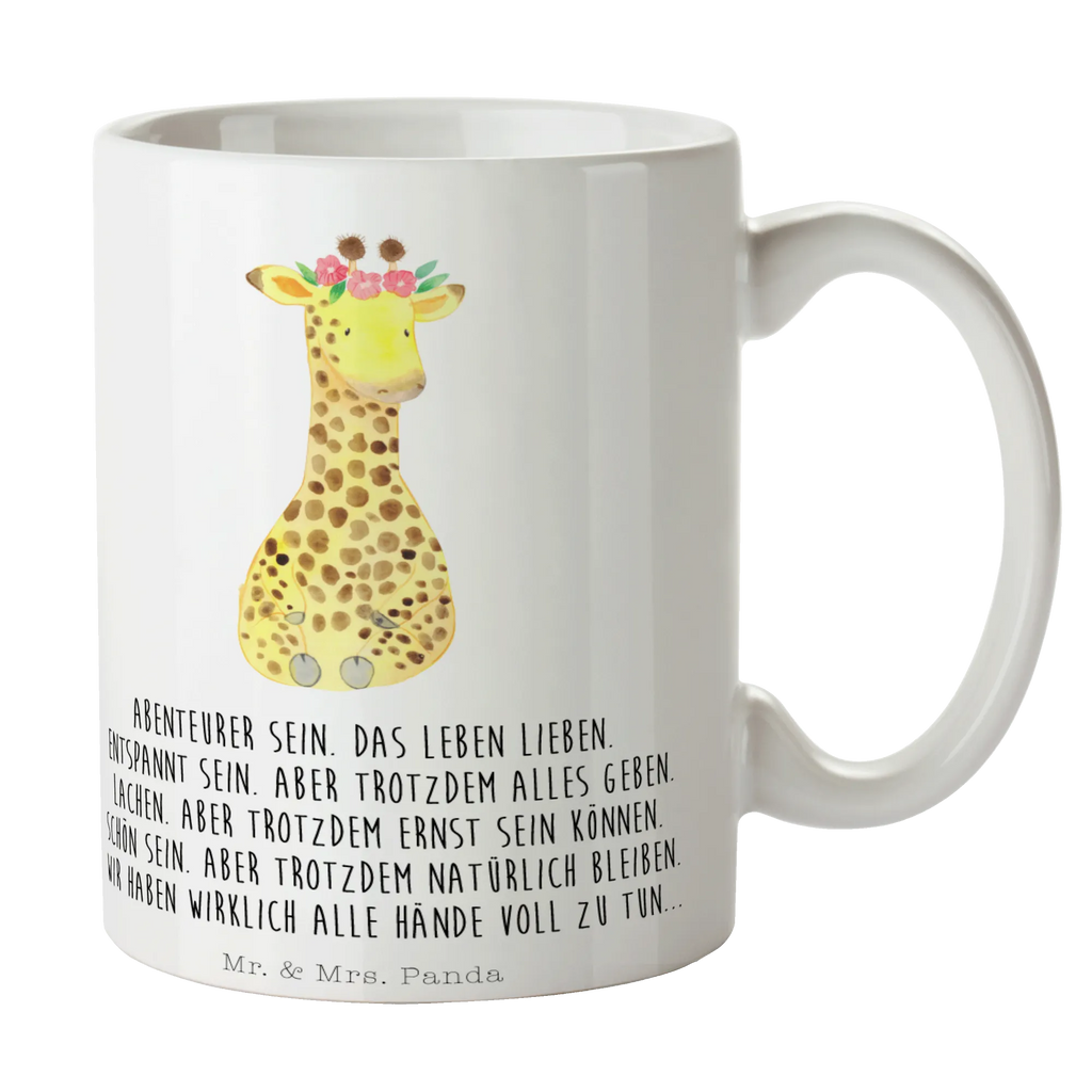 Mug giraffe flower wreath Geschenktasse, Tasse mit Zitaten, Bürotasse, Teetasse, Porzellantasse, Kaffeetasse, Keramiktasse, Tasse, Tasse mit Motiven, Afrika, Wildtiere, Abenteurer, Selbstliebe, Blumenkranz, Giraffe, Freundin
