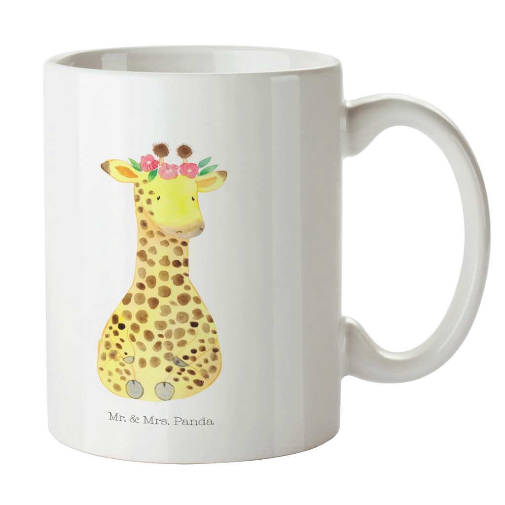 Mug giraffe flower wreath Geschenktasse, Tasse mit Zitaten, Bürotasse, Teetasse, Porzellantasse, Kaffeetasse, Keramiktasse, Tasse, Tasse mit Motiven, Afrika, Wildtiere, Abenteurer, Selbstliebe, Blumenkranz, Giraffe, Freundin