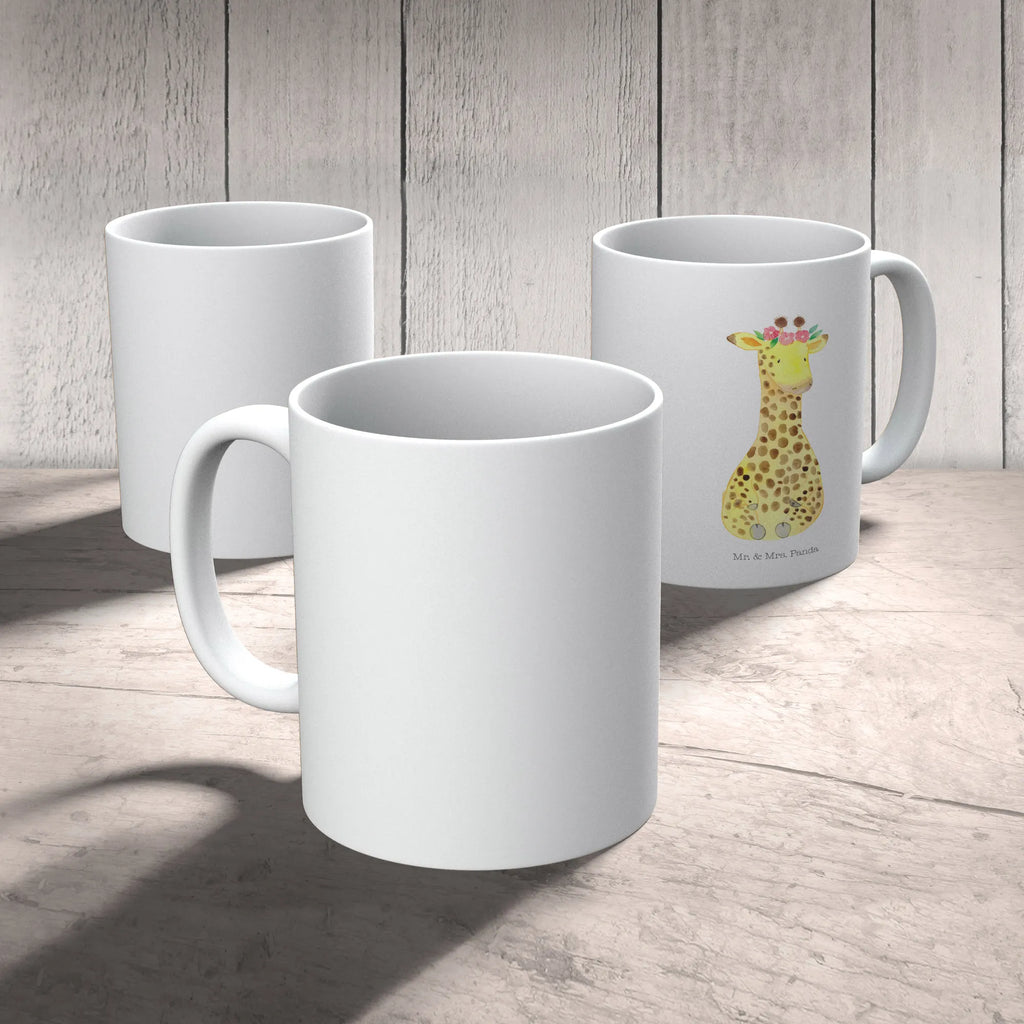 Mug giraffe flower wreath Geschenktasse, Tasse mit Zitaten, Bürotasse, Teetasse, Porzellantasse, Kaffeetasse, Keramiktasse, Tasse, Tasse mit Motiven, Afrika, Wildtiere, Abenteurer, Selbstliebe, Blumenkranz, Giraffe, Freundin