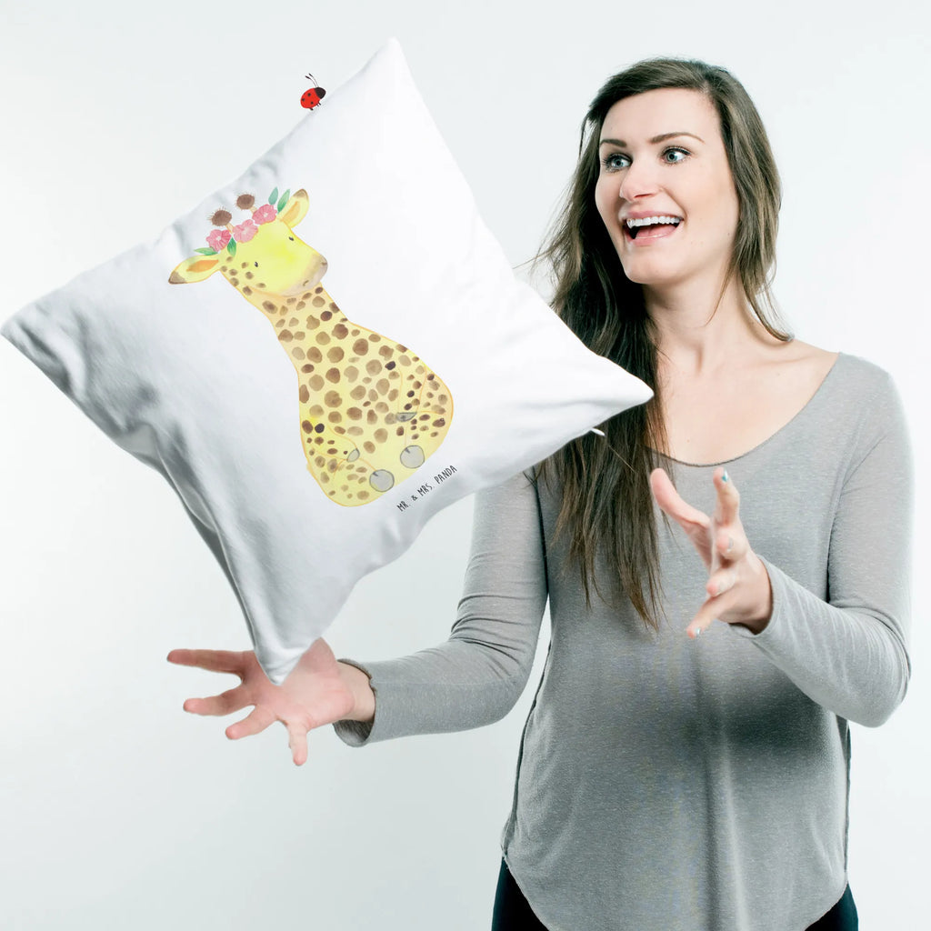 Cushion giraffe flower wreath Dekokissen 40x40, Kissenhülle 40x40, Dekokissen, Kissen 40x40 Waschbar, Kissenbezüge, Couchkissen, Sofakissen, sofakissen, sitzkissen, Kissen, Dekokissen Sofa, Motivkissen, Zierkissen, Kopfkissen, Kissenhülle, Sofakissen 40x40, Kissenbezug 40x40, Kissen 40x40, Kopfkissen 40x40, Afrika, Wildtiere, Giraffe, Abenteurer, Blumenkranz, Freundin, Selbstliebe