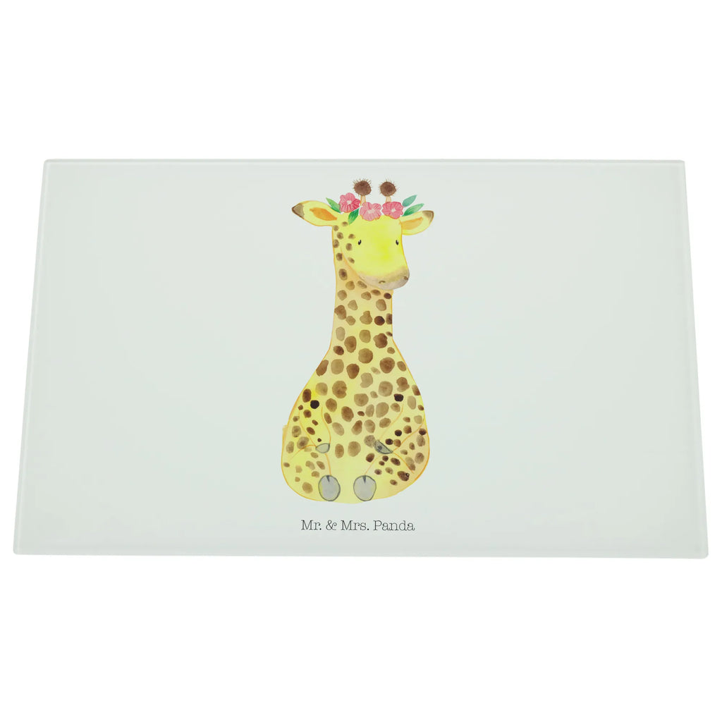 XL Szklana Deska do Krojenia żyrafa Wieniec kwiatów Afryka, dzikie zwierzęta