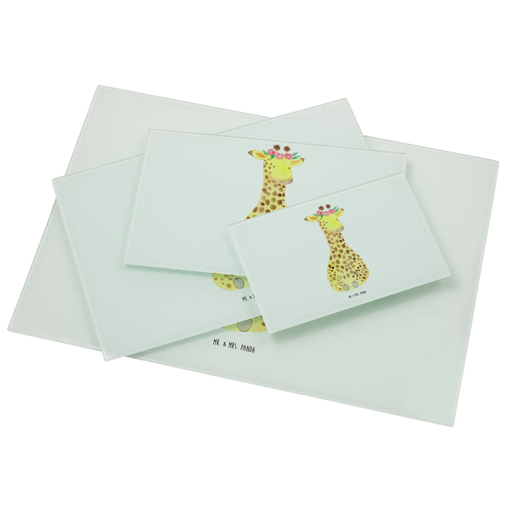 XL Szklana Deska do Krojenia żyrafa Wieniec kwiatów Afryka, dzikie zwierzęta