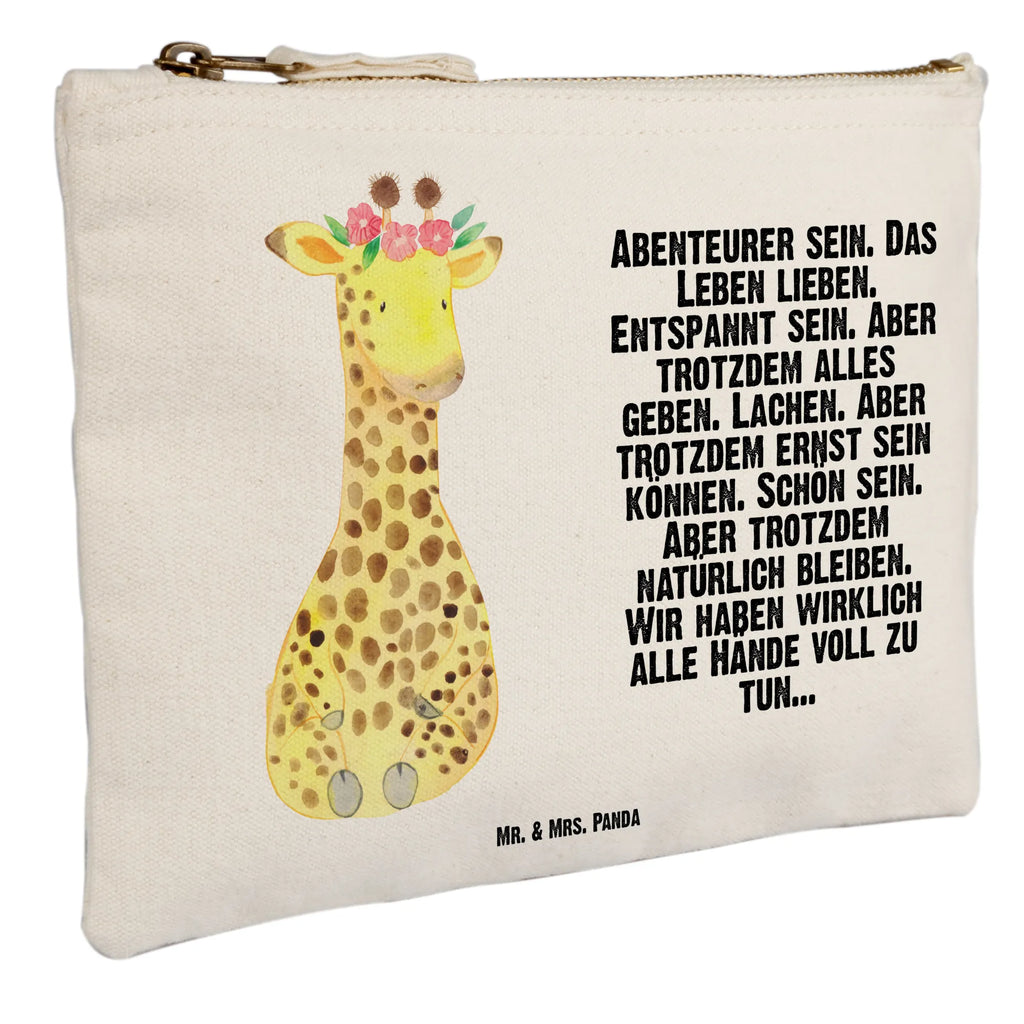 Make-up bag giraffe flower wreath utensilientasche, Federmappe, Kosmetiktasche, Kulturtasche, pinsel tasche, Waschtasche, pencil case, kosmetiktäschchen, beauty case, toiletry bag, beauty tasche, Mäppchen, Etui, Kulturbeutel, Schlampermäppchen, Kosmetikbeutel, aufbewahrungsbeutel, Schminkbeutel, aufbewahrungstasche, Waschbeutel, Schminktäschchen, Stiftemäppchen, Schminktasche, Afrika, Wildtiere, Blumenkranz, Abenteurer, Selbstliebe, Giraffe, Freundin