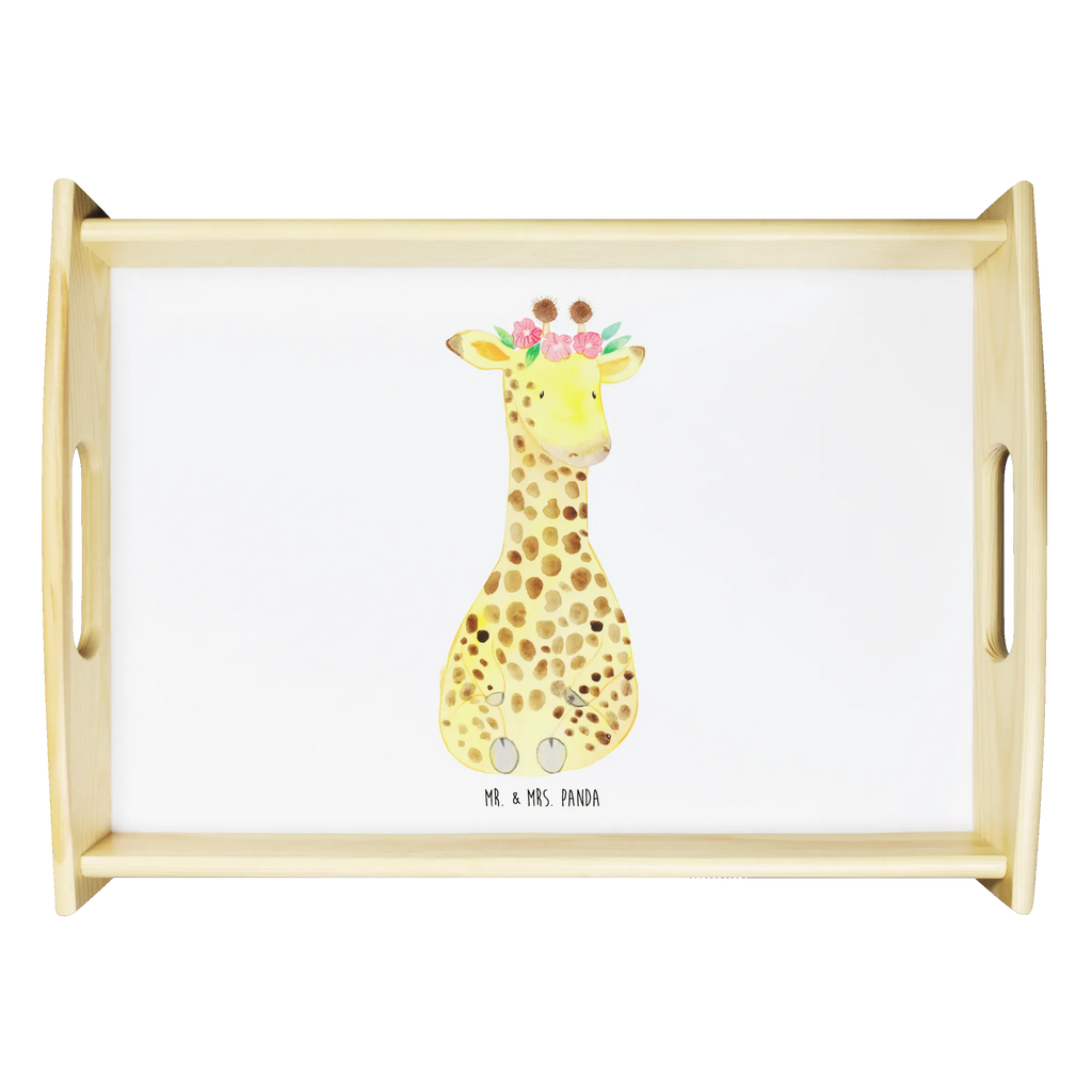 Serving tray giraffe flower wreath kitchen tray, tray, wooden tray, serving tray, breakfast tray, Africa, friend, wreath of flowers, adventurer, giraffe, self-love