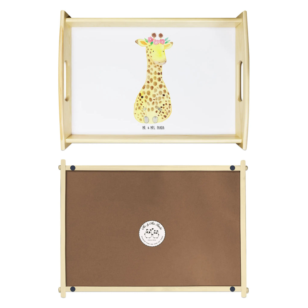 Serving tray giraffe flower wreath kitchen tray, tray, wooden tray, serving tray, breakfast tray, Africa, friend, wreath of flowers, adventurer, giraffe, self-love