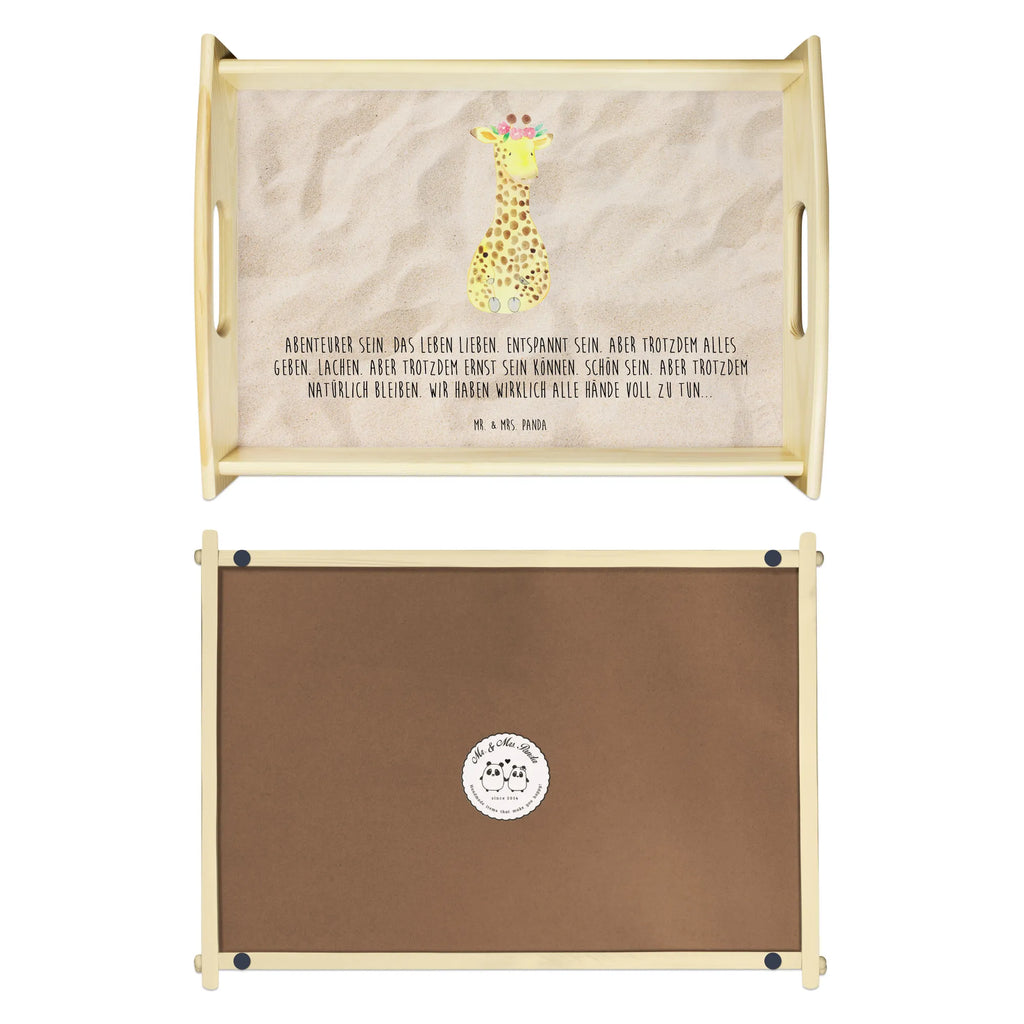 Serving tray giraffe flower wreath kitchen tray, tray, wooden tray, serving tray, breakfast tray, Africa, friend, wreath of flowers, adventurer, giraffe, self-love