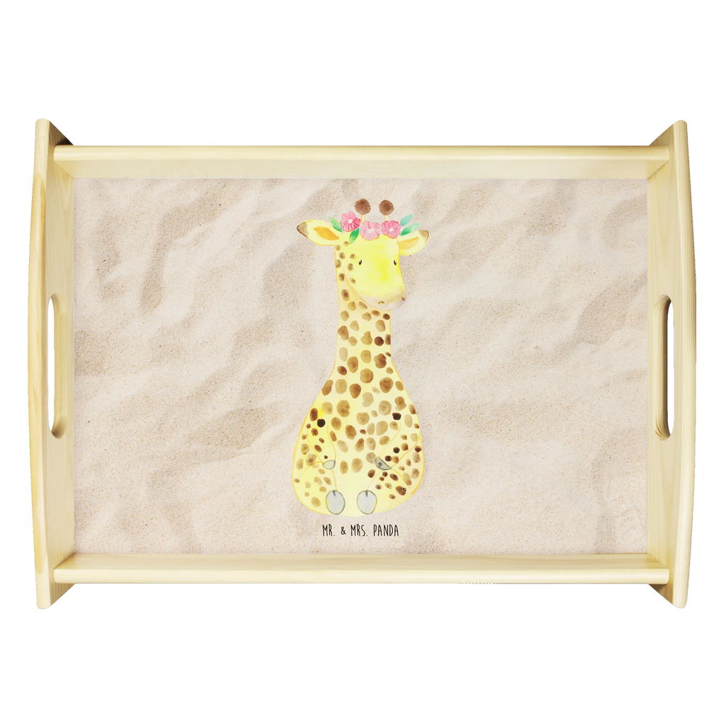 Serving tray giraffe flower wreath kitchen tray, tray, wooden tray, serving tray, breakfast tray, Africa, friend, wreath of flowers, adventurer, giraffe, self-love
