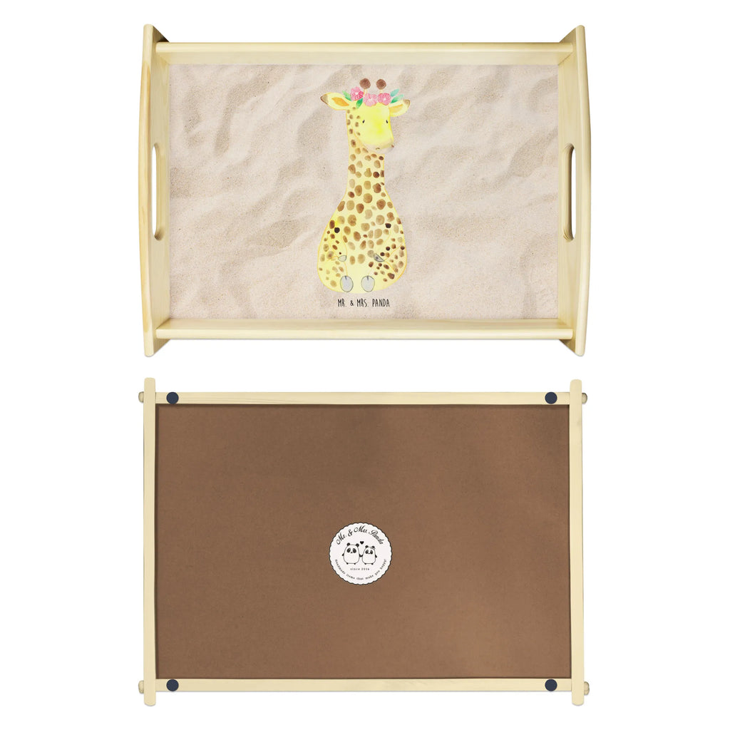 Serving tray giraffe flower wreath kitchen tray, tray, wooden tray, serving tray, breakfast tray, Africa, friend, wreath of flowers, adventurer, giraffe, self-love