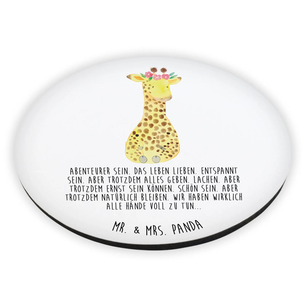 Round magnet giraffe flower wreath magnet, refrigerator magnets, office magnet, refrigerator magnet, calendar magnet, magnetic board, Africa, giraffe, friend, wreath of flowers, self-love, adventurer