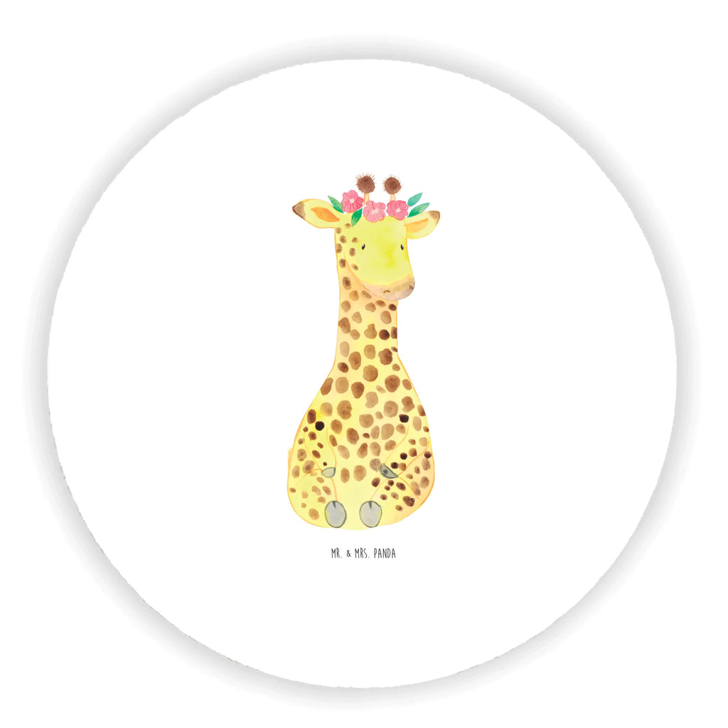Round magnet giraffe flower wreath magnet, refrigerator magnets, office magnet, refrigerator magnet, calendar magnet, magnetic board, Africa, giraffe, friend, wreath of flowers, self-love, adventurer
