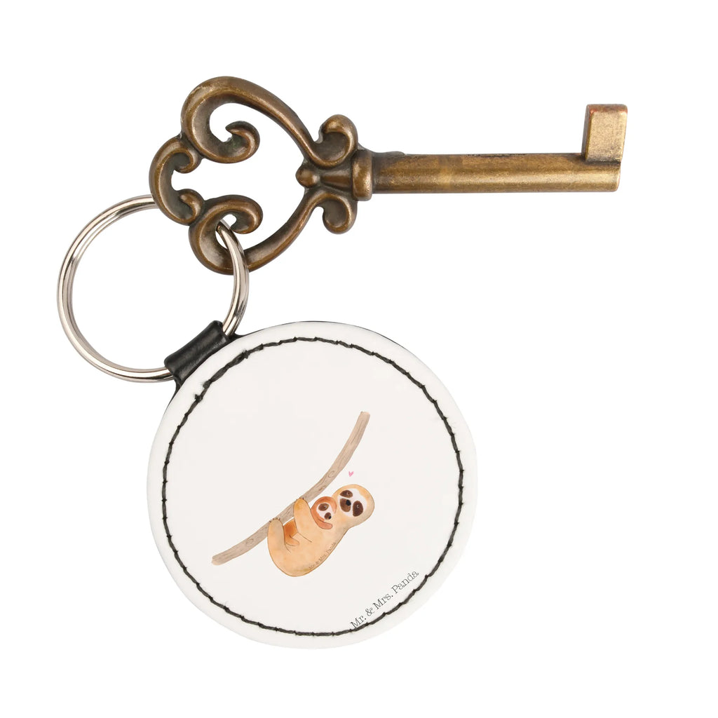 Round key ring sloth child key ring, lucky charm, keychain, bag pendant, pendant, Sloth, sloth, trend animal, mom, child, birth, love, mother, baby