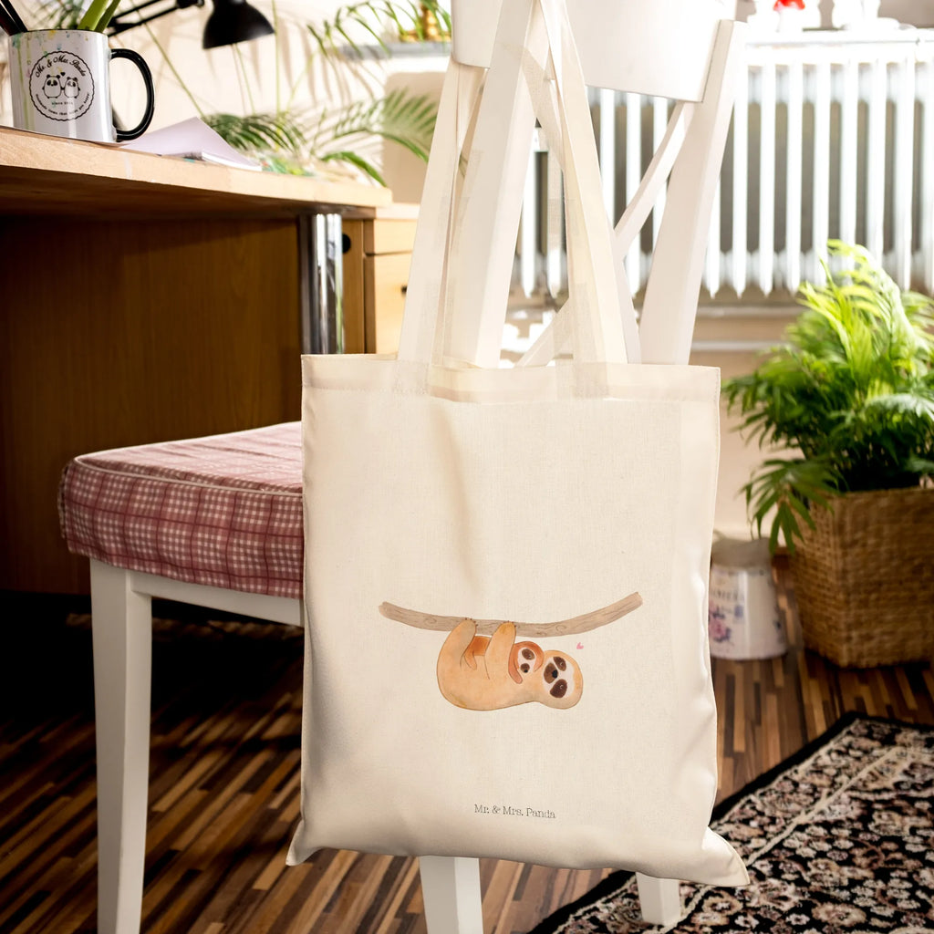 Tragetasche Faultier mit Kind Badetasche, Stoffbeutel, Einkaufstüte, Strandtasche, Einkaufstasche, Schultertasche, Jutebeutel, Beutel, Tragetasche, Tasche, Beuteltasche, Stofftasche, Umhängetasche, Laptoptasche, Jutetasche, Shopper, Faultier, Faultier Geschenk, Faultier Deko, Kinder, Kind, Spaß, Mama, Baby, Geburt, Niedlichkeit, Liebe, Faulheit, Mutter