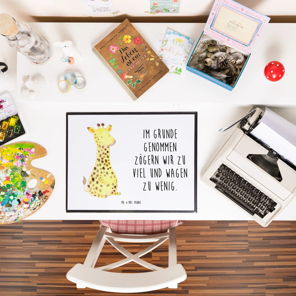 Desk pad giraffe Satisfied desk, office, Desk pad, underlay, children, girl, Africa, Giraffe, Happiness, Adventure