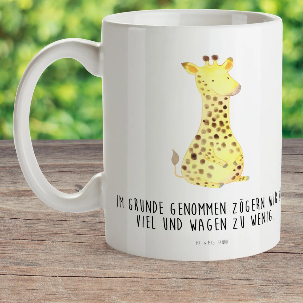 Child's mug giraffe Satisfied drinking cup, camping mug, mug, plastic cup, kindergarten, coffee cup, Africa, Happiness, Giraffe, Adventure