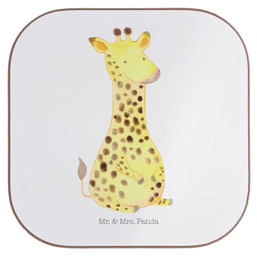Square coaster giraffe Satisfied Coasters, presents, gifts, party, breakfast, glass coasters, gift, Africa, Adventure, Happiness, Giraffe