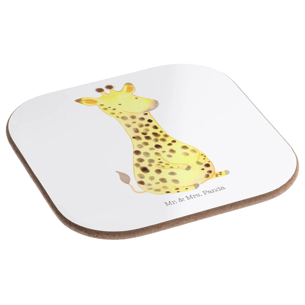 Square coaster giraffe Satisfied Coasters, presents, gifts, party, breakfast, glass coasters, gift, Africa, Adventure, Happiness, Giraffe