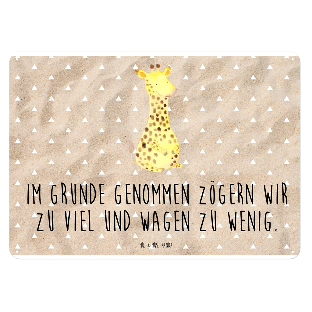 Blechschild Giraffe Zufrieden Wandschild Metall, Blechschild Büro, Blechschild Für Frauen, Blechschild Zum Aufhängen, Blechschild Groß, Dekoschild Metall, Blechschild, Türschild Metall, Blechschild Für Männer, Blechschild Küche, Wildtiere, Afrika, Giraffe, Abenteuer, Glück, Zufrieden