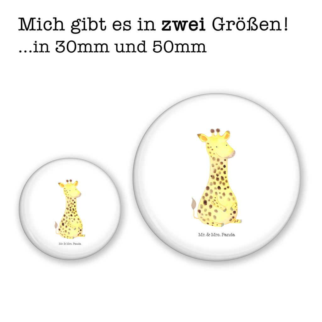 Button Giraffe Zufrieden 50mm Button, Button, Pin, Anstecknadel, Afrika, Wildtiere, Giraffe, Zufrieden, Glück, Abenteuer