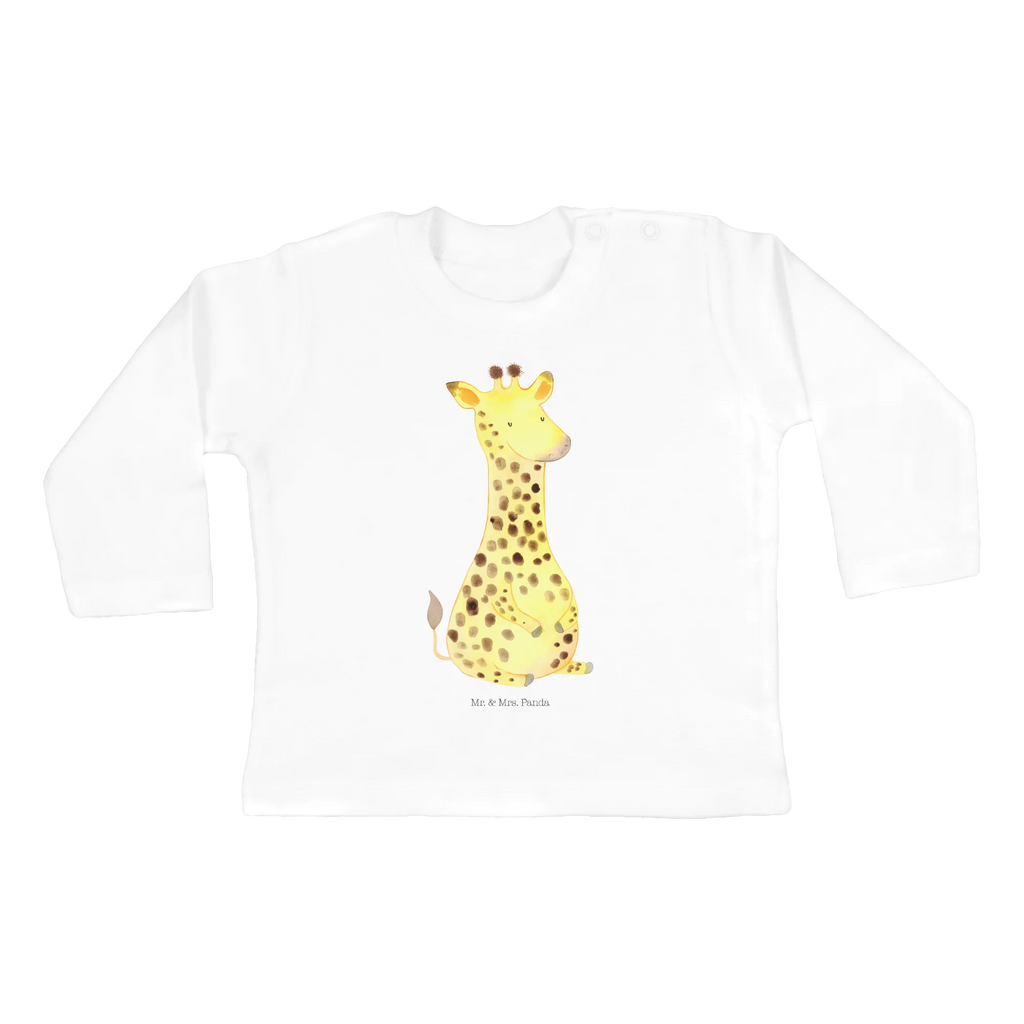 Baby Longsleeve Giraffe Zufrieden Baby Shower, Langarm, Kleidung, Bio, Afrika, Wildtiere, Abenteuer, Glück, Zufrieden, Giraffe