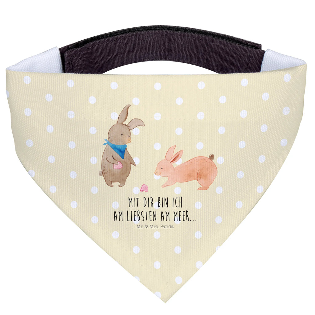 Dog neckerchief Bunnies with seashell mittel, Hunde, mittelgroße Hunde, Hundehalstuch, Halstuch, Tuch, Familie, Vatertag, Muttertag, Bruder, Schwester, Mama, Papa, Oma, Opa, Meer, best friends, Freundin, Freundinnen, Muscheln sammeln, Hasen, Muscheln, beste Freundin, BFF