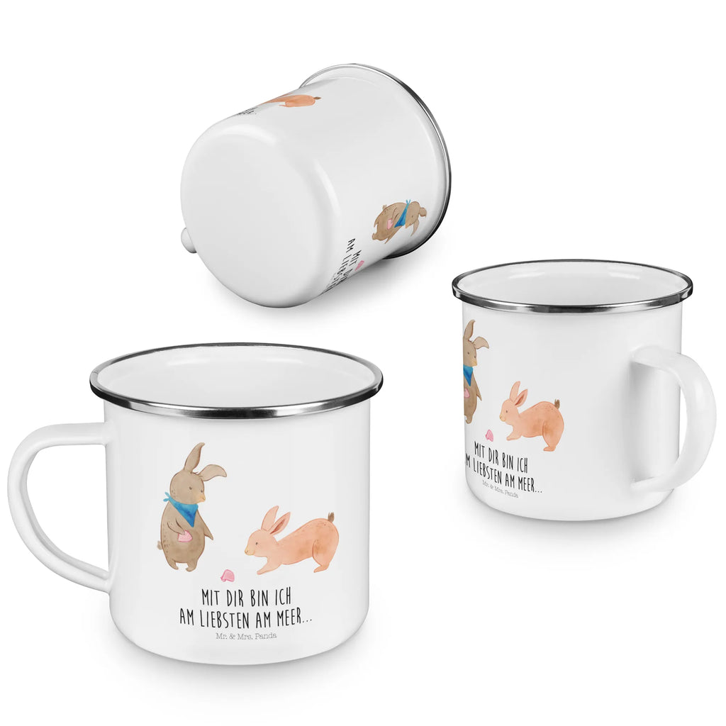 Enamel camping mug Bunnies with seashell reisetasse, Reisebecher, Teebecher, wanderbecher, Teetasse, Kaffeetasse, Pott, Emaille Tasse, Trinkbecher, Emailletasse, metallbecher, Becher, emaillebecher, Campingtasse, Emaille Becher, wandertasse, Tasse, becher emaille, Metalltasse, Kaffeebecher, blechbecher, Campingbecher, Tasse Emaille, Blechtasse, Oma, Opa, Muttertag, Familie, Schwester, Bruder, Vatertag, Mama, Papa, Muscheln Sammeln, Freundin, Muscheln, Hasen, Beste Freundin, BFF, Freundinnen, Meer, Best Friends