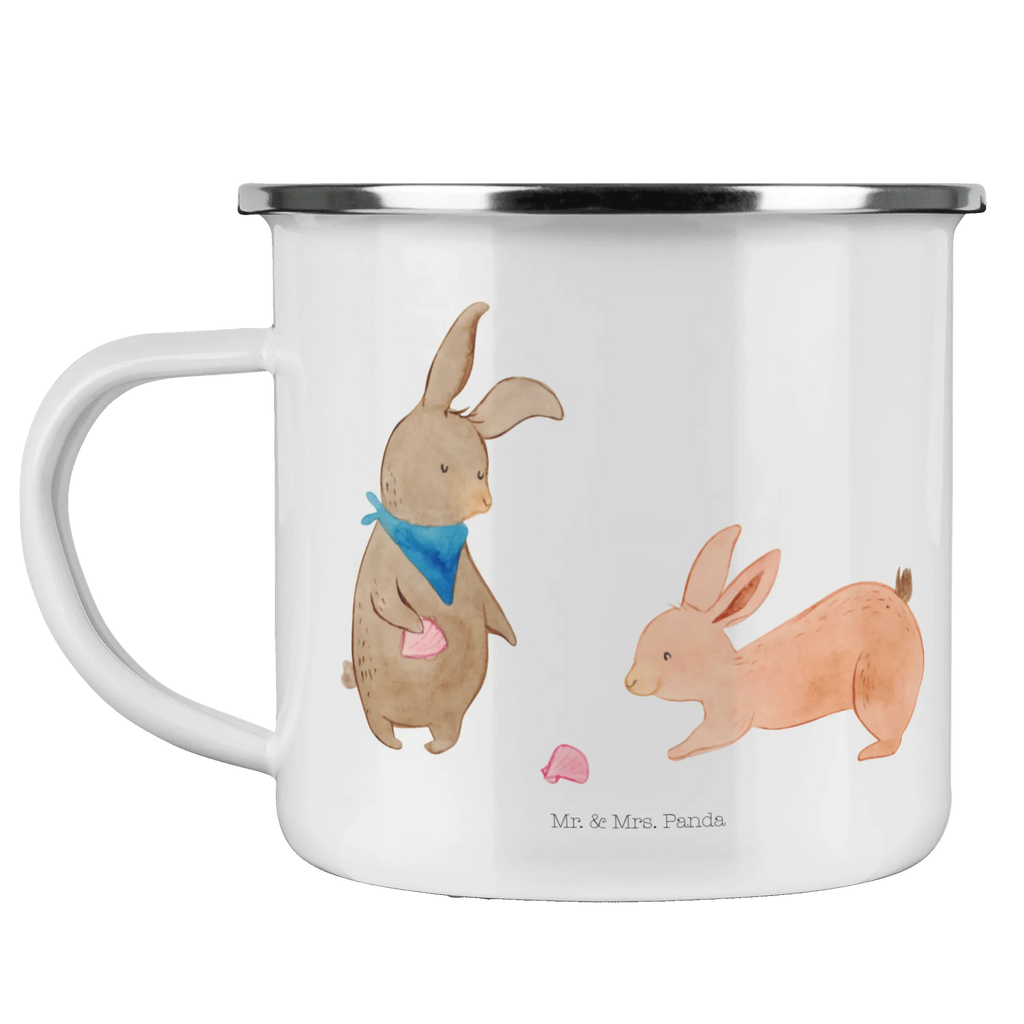 Enamel camping mug Bunnies with seashell reisetasse, Reisebecher, Teebecher, wanderbecher, Teetasse, Kaffeetasse, Pott, Emaille Tasse, Trinkbecher, Emailletasse, metallbecher, Becher, emaillebecher, Campingtasse, Emaille Becher, wandertasse, Tasse, becher emaille, Metalltasse, Kaffeebecher, blechbecher, Campingbecher, Tasse Emaille, Blechtasse, Oma, Opa, Muttertag, Familie, Schwester, Bruder, Vatertag, Mama, Papa, Muscheln Sammeln, Freundin, Muscheln, Hasen, Beste Freundin, BFF, Freundinnen, Meer, Best Friends
