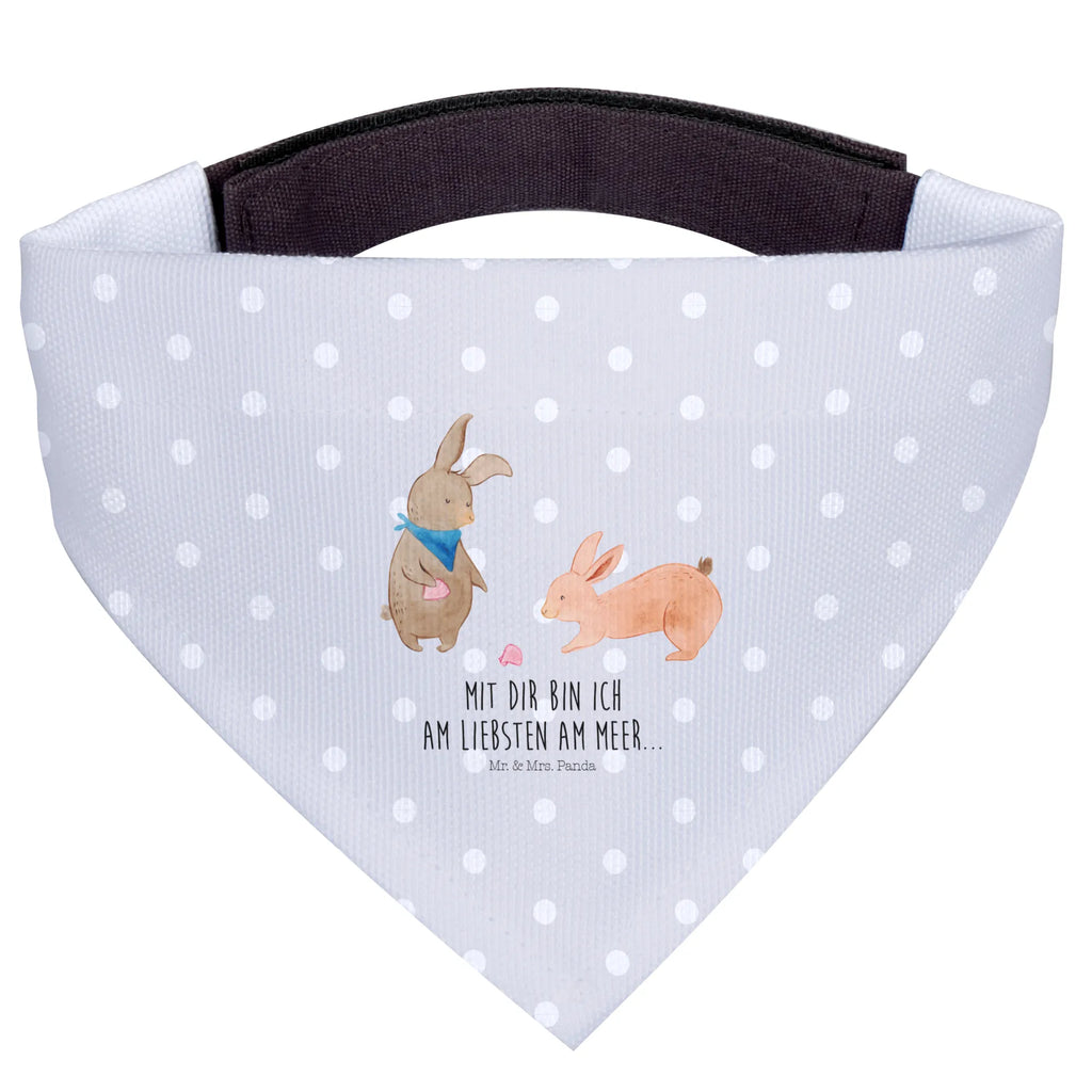 Dog neckerchief Bunnies with seashell mittel, Hunde, mittelgroße Hunde, Hundehalstuch, Halstuch, Tuch, Familie, Vatertag, Muttertag, Bruder, Schwester, Mama, Papa, Oma, Opa, Meer, best friends, Freundin, Freundinnen, Muscheln sammeln, Hasen, Muscheln, beste Freundin, BFF