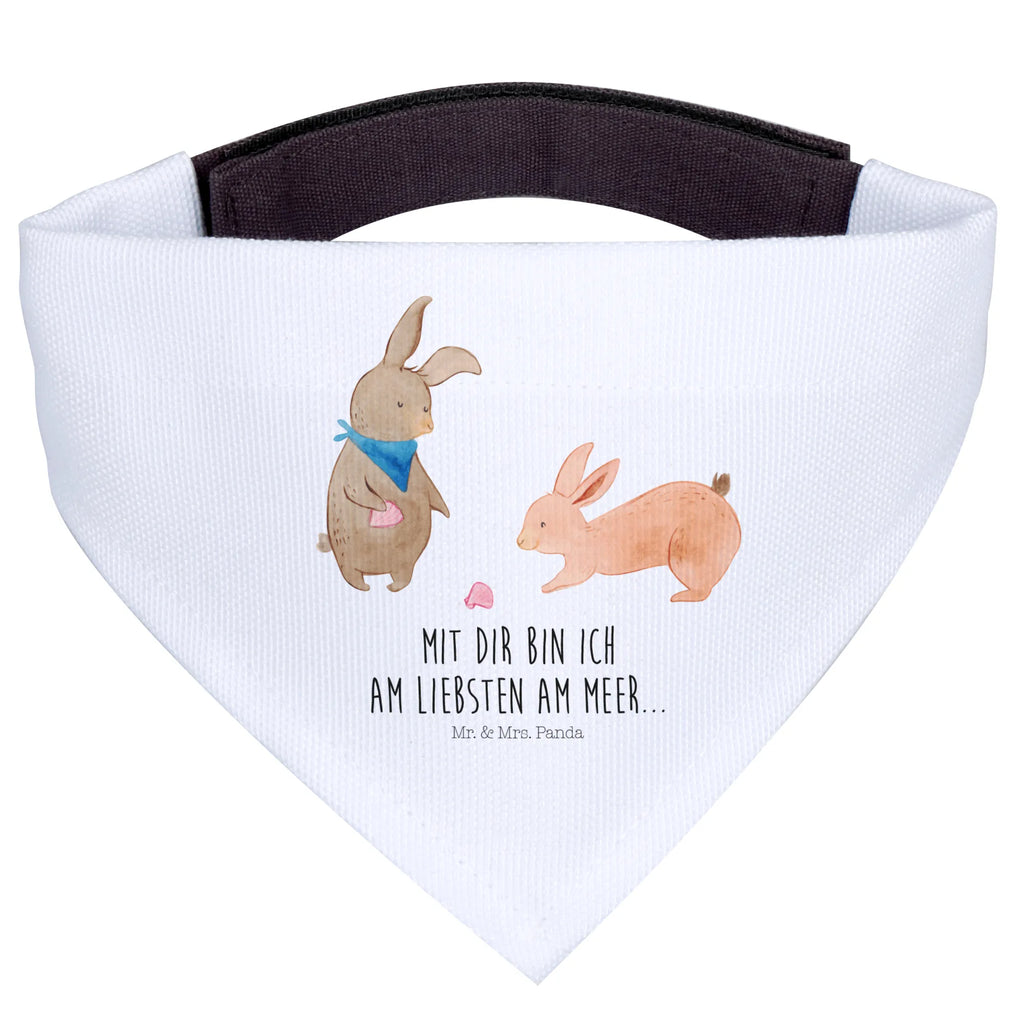 Dog neckerchief Bunnies with seashell mittel, Hunde, mittelgroße Hunde, Hundehalstuch, Halstuch, Tuch, Familie, Vatertag, Muttertag, Bruder, Schwester, Mama, Papa, Oma, Opa, Meer, best friends, Freundin, Freundinnen, Muscheln sammeln, Hasen, Muscheln, beste Freundin, BFF
