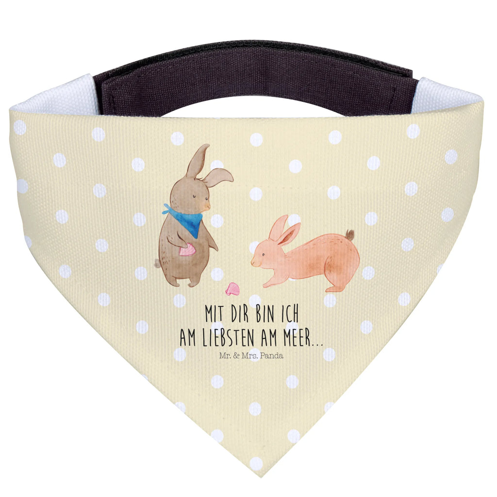 Dog neckerchief Bunnies with seashell mittel, Hunde, mittelgroße Hunde, Hundehalstuch, Halstuch, Tuch, Familie, Vatertag, Muttertag, Bruder, Schwester, Mama, Papa, Oma, Opa, Meer, best friends, Freundin, Freundinnen, Muscheln sammeln, Hasen, Muscheln, beste Freundin, BFF