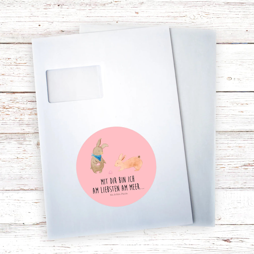 Round sticker Bunnies with seashell sticker, round, label, children, Sticker, Family, Father's Day, Mother's Day, brother, sister, Mom, Dad, BFF, best friends, sea, best friend, girlfriends, girlfriend, shells, collecting shells, rabbits