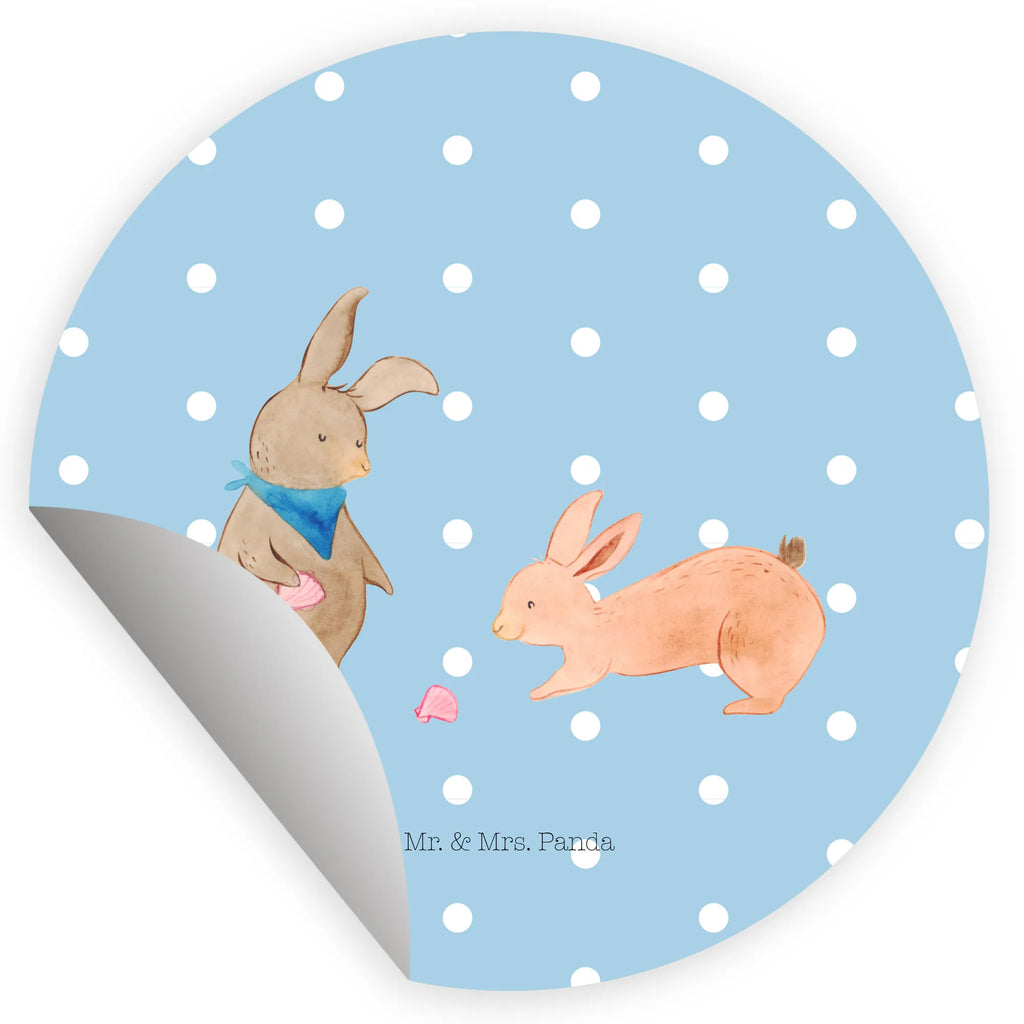 Round sticker Bunnies with seashell sticker, round, label, children, Sticker, Family, Father's Day, Mother's Day, brother, sister, Mom, Dad, BFF, best friends, sea, best friend, girlfriends, girlfriend, shells, collecting shells, rabbits