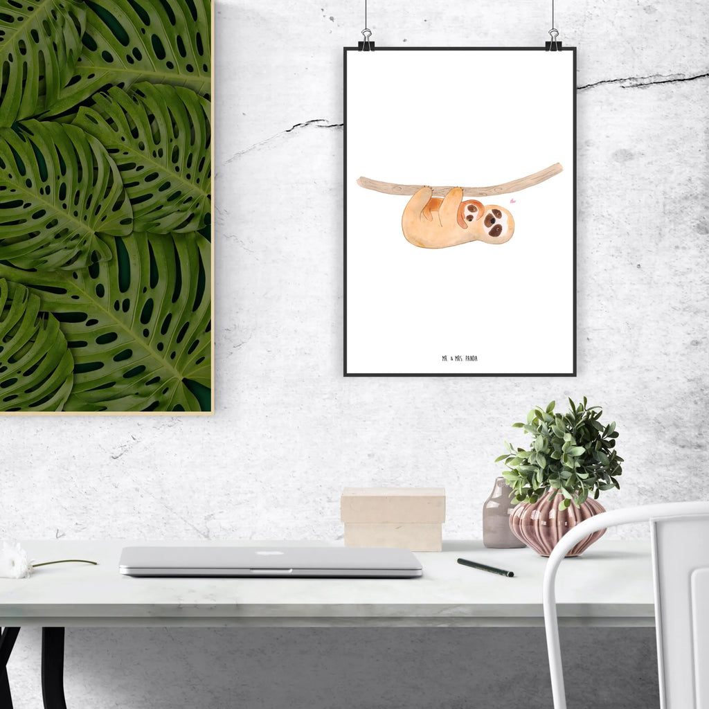 Plakat leniwiec Dziecko Wanddeko, Poster, Wanddeko Bild, Kunstdruck, Handgemaltes Poster, Bild, Wandposter, Kinderposter, Raumdekoration, Designposter, Mr. & Mrs. Panda Poster, Küchenposter, Wanddekoration, Posterdruck, Faultier, Faultier Geschenk, Faultier Deko, Mama, Baby, Kind, Spaß, Mutter, Faulheit, Kinder, Liebe, Geburt, Niedlichkeit