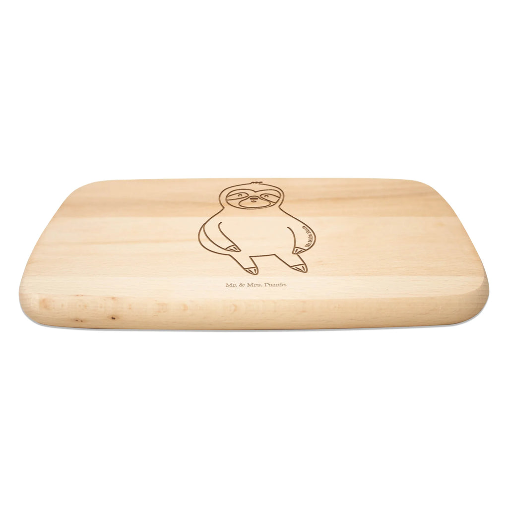 Küchenbrett Faultier Zufrieden Holzbrett, Küchenbrett, Schneidebrett, Schneidebrett Holz, Frühstücksbrett, Frühstücksbrettchen, Faultier, Faultier Geschenk, Faultier Deko, relaxen, Glück, zufrieden, glücklich, faul, Ruhe, Pause, Gelassenheit, Lieblingstier, Frieden, happy, Faultiere, Zufriedenheit