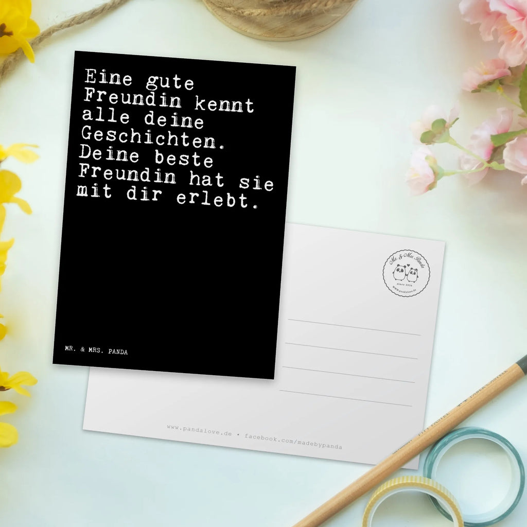 Postkarte Eine gute Freundin kennt... Ansichtskarten, Postkarte, kunstkarte, spruchkarte, Ansichtskarte, Designkarte, Fotokarte, einzelkarte, Postkarten, Grußkarte, Motivkarte, Kunstkarten, bildkarte, Sprüche, Lustige Sprüche, Weisheiten, Zitate, Spruch, Spruch Geschenke, Spruch Sprüche Weisheiten Zitate Lustig Weisheit Worte