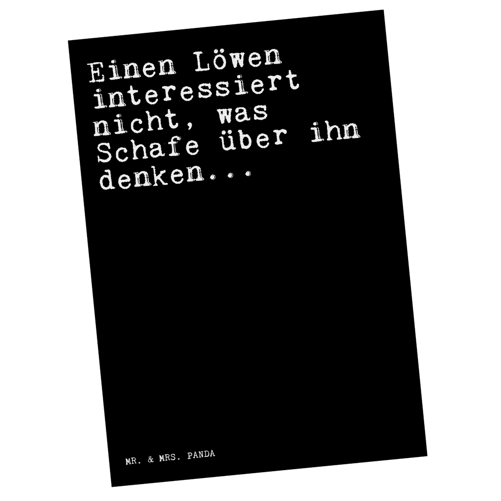 Postcard Einen Löwen interessiert nicht,... card, Postcard, gift card, invitation card, postcards, letter, paper, invitation, gift, saying, sayings, funny, wisdom, quotes, Sayings Proverbs Wisdom Quotes Funny Wisdom Words