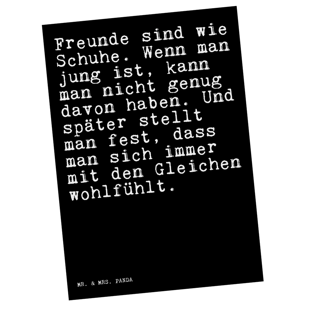 Postcard Freunde sind wie Schuhe.... gift, card, invitation card, postcards, paper, invitation, letter, gift card, Postcard, saying, sayings, funny, wisdom, quotes, Sayings Proverbs Wisdom Quotes Funny Wisdom Words