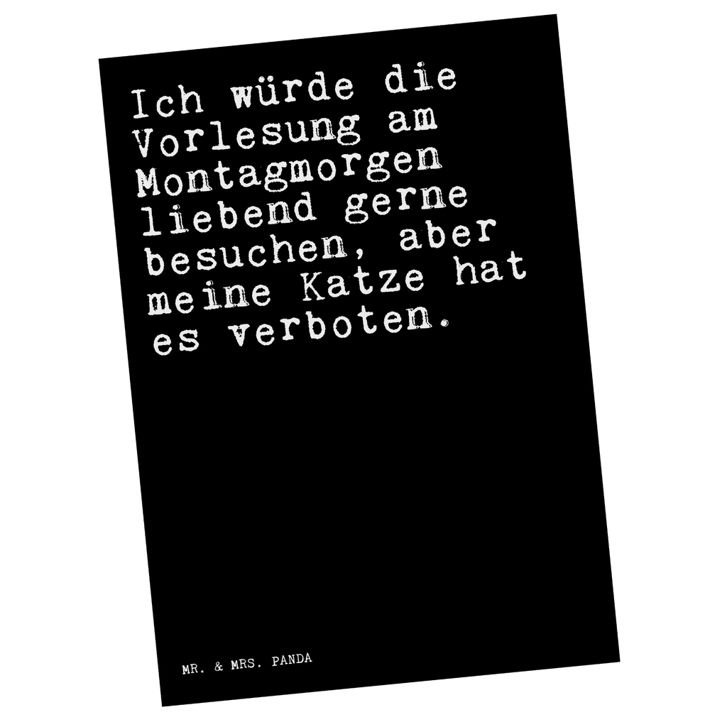 Postcard Ich würde die Vorlesung... paper, gift card, card, invitation, letter, invitation card, gift, Postcard, postcards, saying, sayings, funny, wisdom, quotes, Sayings Proverbs Wisdom Quotes Funny Wisdom Words