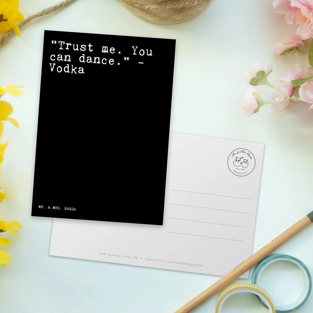 Postkarte Sprüche und Zitate "Trust me. You can dance." - Vodka Ansichtskarte, Einladung Geburtstag, Einladung, Karte, Ansichtskarten, Geburtstagskarte, Geschenkkarte, Grußkarte, Einladungskarten Geburtstag, Postkarte, Einladungskarte, Dankeskarte, Spruch, Sprüche, lustige Sprüche, Weisheiten, Zitate, Spruch Geschenke, Spruch Sprüche Weisheiten Zitate Lustig Weisheit Worte