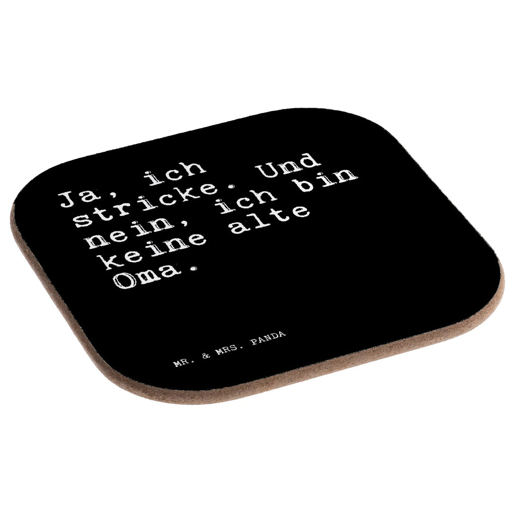 Square coaster Ja, ich stricke. Und... glass coasters, presents, party, Coasters, gifts, breakfast, gift, saying, sayings, funny, wisdom, quotes, Sayings Proverbs Wisdom Quotes Funny Wisdom Words