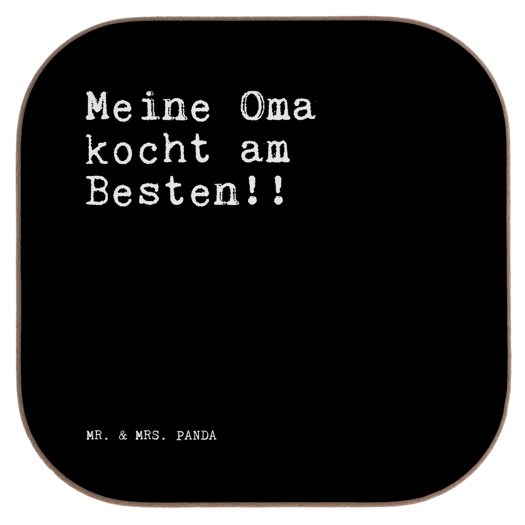 Square coaster Meine Oma kocht am... gifts, presents, gift, breakfast, Coasters, party, glass coasters, saying, sayings, funny, wisdom, quotes, Sayings Proverbs Wisdom Quotes Funny Wisdom Words