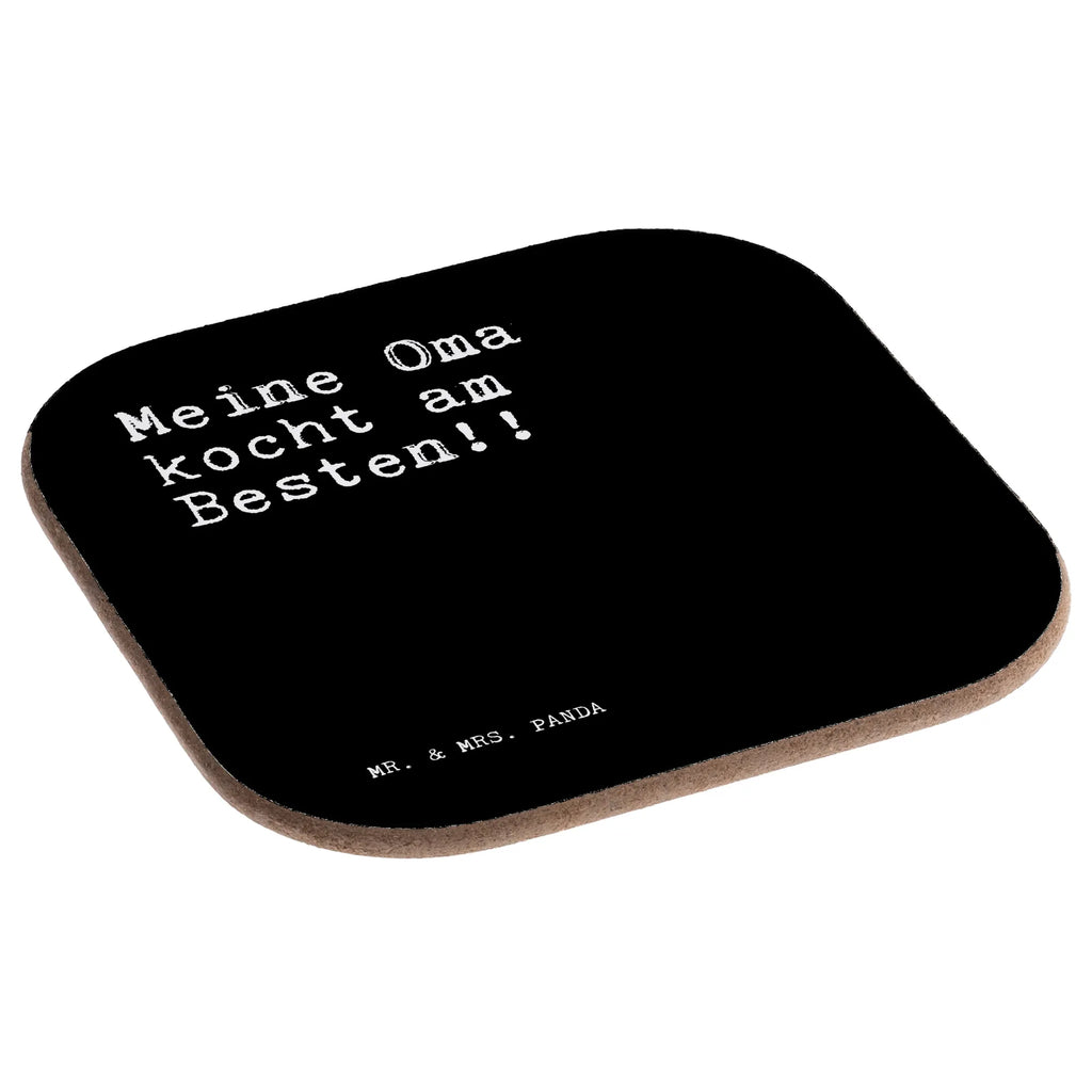 Square coaster Meine Oma kocht am... gifts, presents, gift, breakfast, Coasters, party, glass coasters, saying, sayings, funny, wisdom, quotes, Sayings Proverbs Wisdom Quotes Funny Wisdom Words